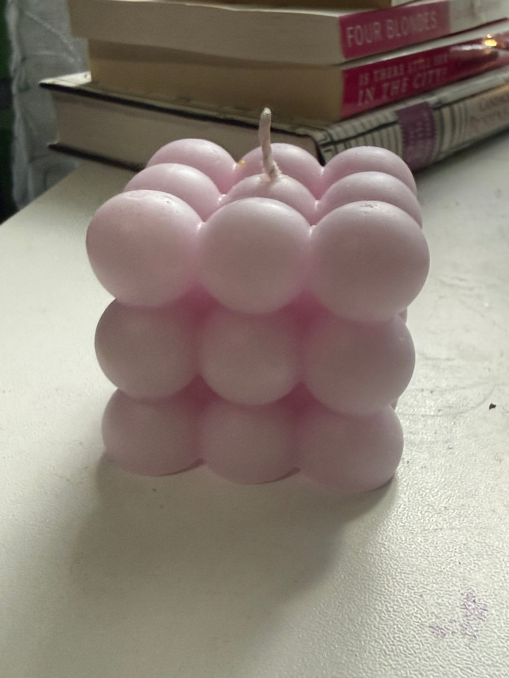 Pink Soy Wax Cube Candle