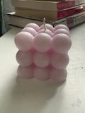 Pink Soy Wax Cube Candle