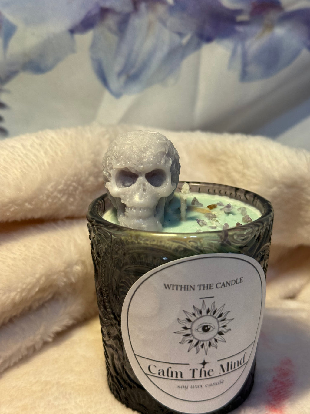 gothic skull candle