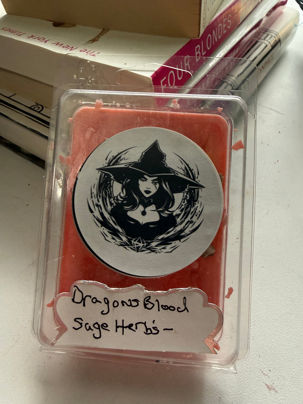 Dragon Blood Melts"White Protection Wax Melt Bag | Herbs & Crystals"