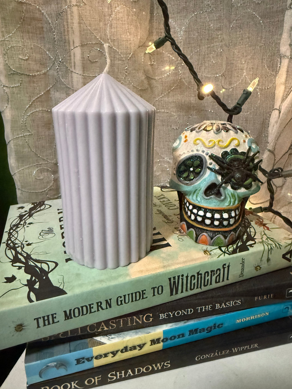 gothic skull candle