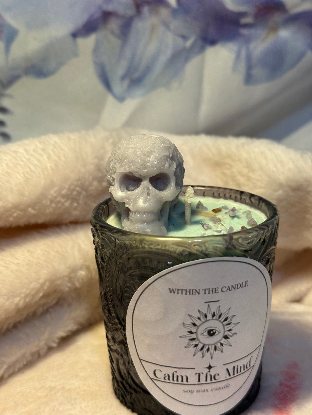 gothic skull candle