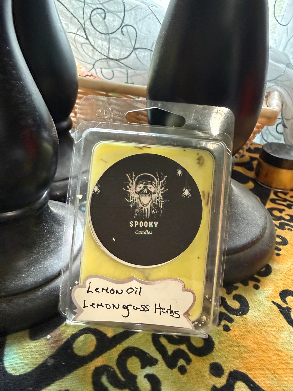 Lemon Yellow Spiritual Protection Candle | Flowers, Crystals & Charms