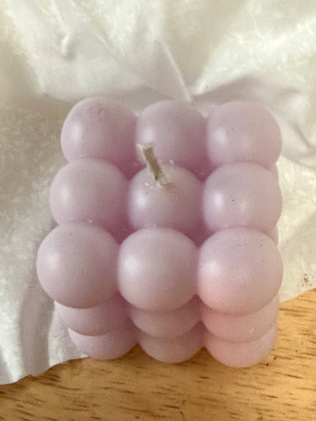 Pink Soy Wax Cube Candle