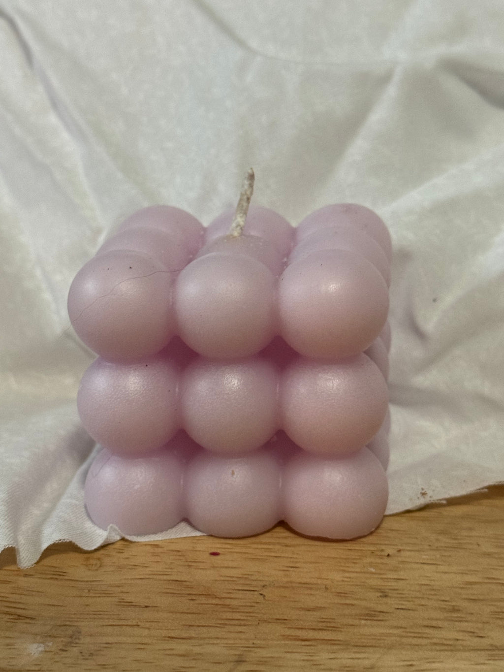 Pink Soy Wax Cube Candle